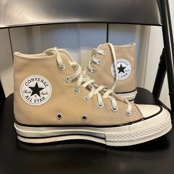 Unisex CONVERSE CHUCK 70 Canvas HIGH TOP Oat Milk Beige Women size 7/Men Size 5 - Picture 5 of 14